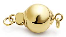 Bola - Ouro Amarelo 14k  x2