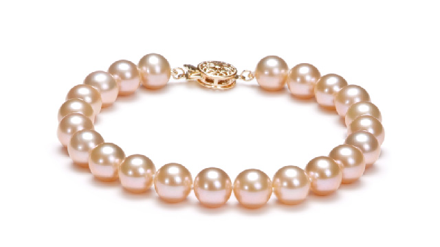View Pulseiras de pérolas rosa collection
