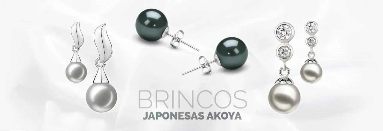 PearlsOnly Brincos Akoya Japoneses