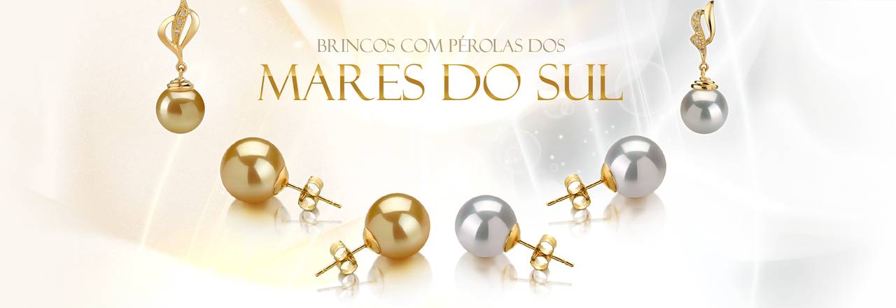 PearlsOnly Brincos de Pérola do Mar do Sul